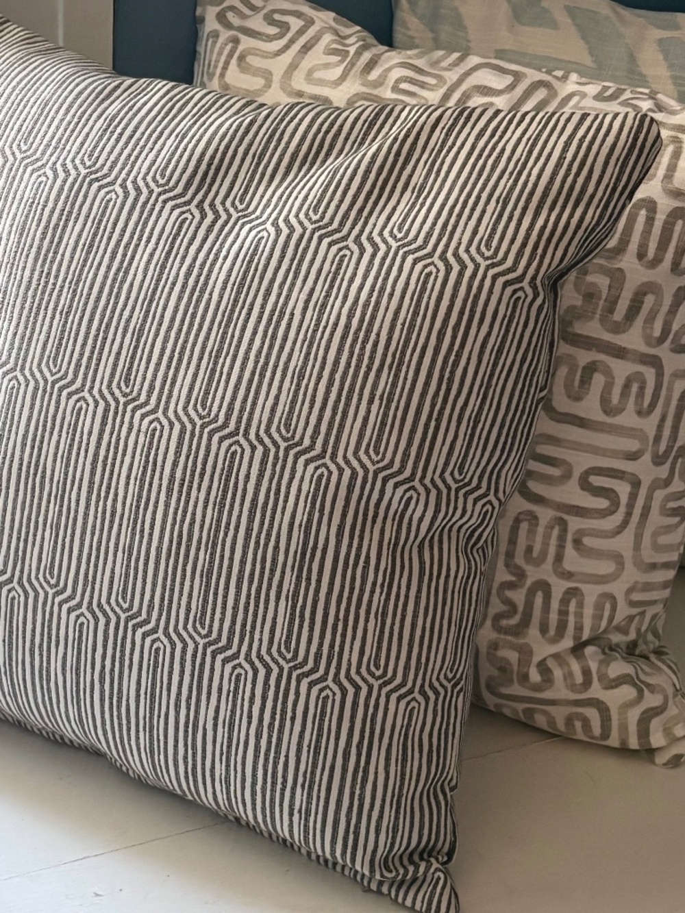 Handmade Zippered and Lined Cotton Throw Pillow Cover